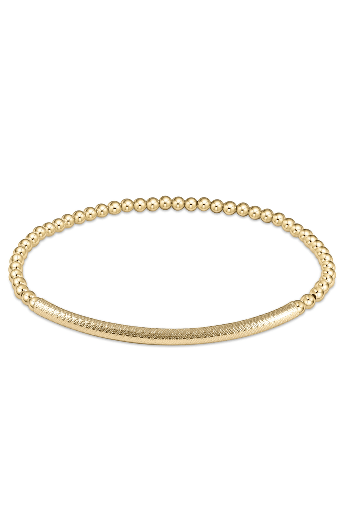 enewton Jewelry Enewton Classic Gold 3mm Bead Bracelet-- Bliss Bar Textured