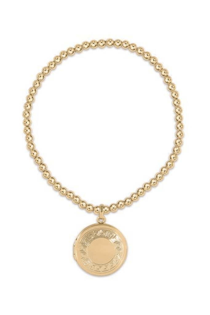 enewton Jewelry Enewton Classic Gold 3mm Bead Bracelet- Cherish Small Gold Locket 3mm / Gold