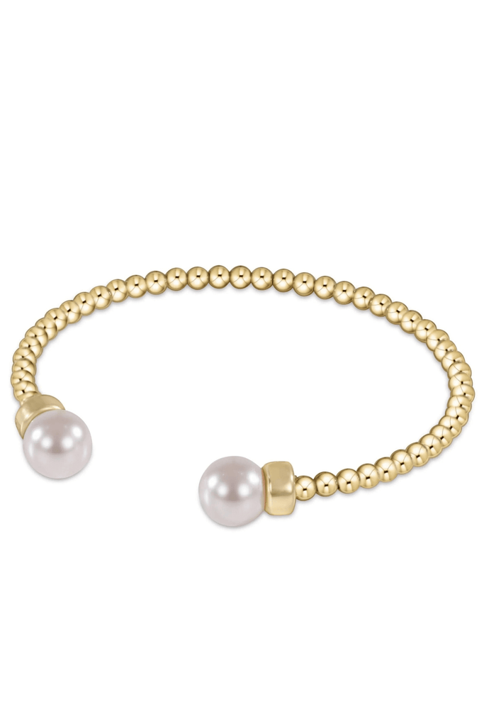enewton Jewelry Enewton Classic Gold 3mm Bead Cuff Bracelet-- Pearl