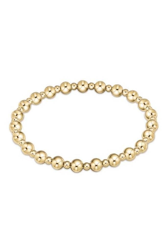 enewton Jewelry Enewton Classic Gold Grateful Pattern 6mm Bead Bracelet