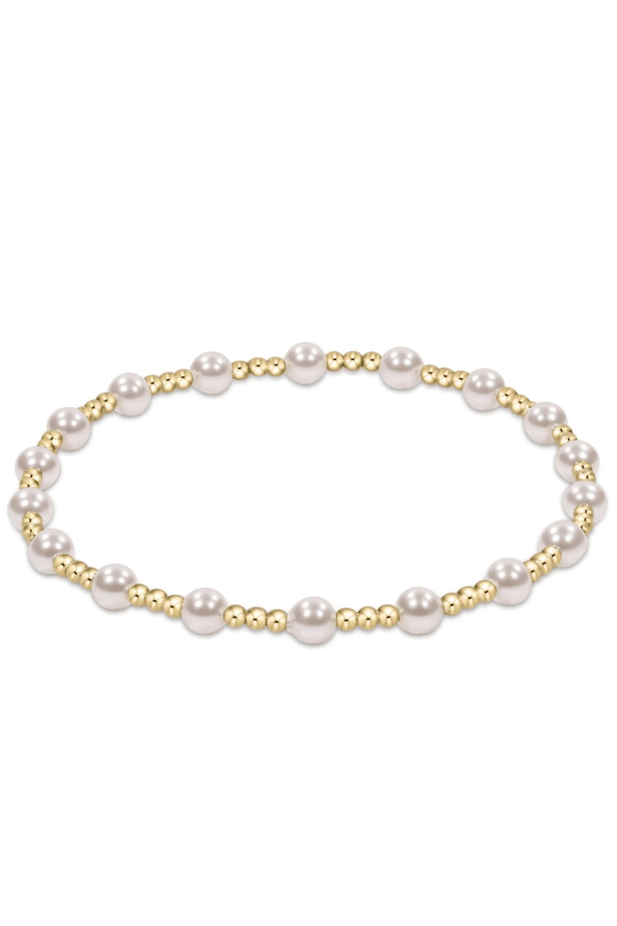 enewton Jewelry Enewton Classic Sincerity Pattern 4mm Bead Bracelet-- Pearl