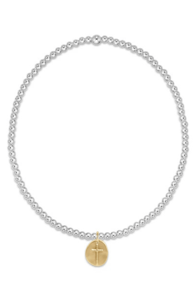 enewton Jewelry Enewton Classic Sterling Mixed Metal 2mm Bead Bracelet-- Inspire Small Gold Charm