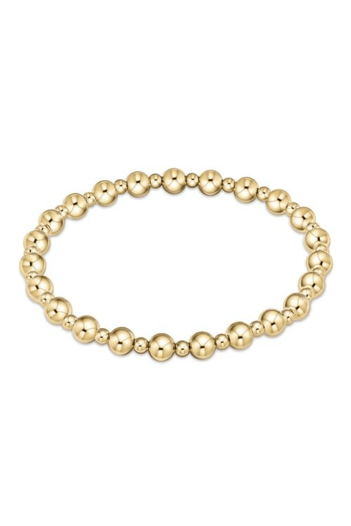 enewton Jewelry Enewton Extends- Classic Grateful Pattern 6mm Bead Bracelet- Gold 6mm / Gold