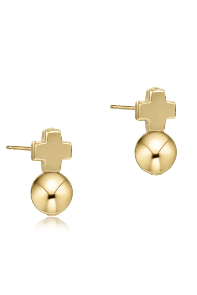 enewton Jewelry Enewton Signature Cross Gold Stud-- Classic Gold