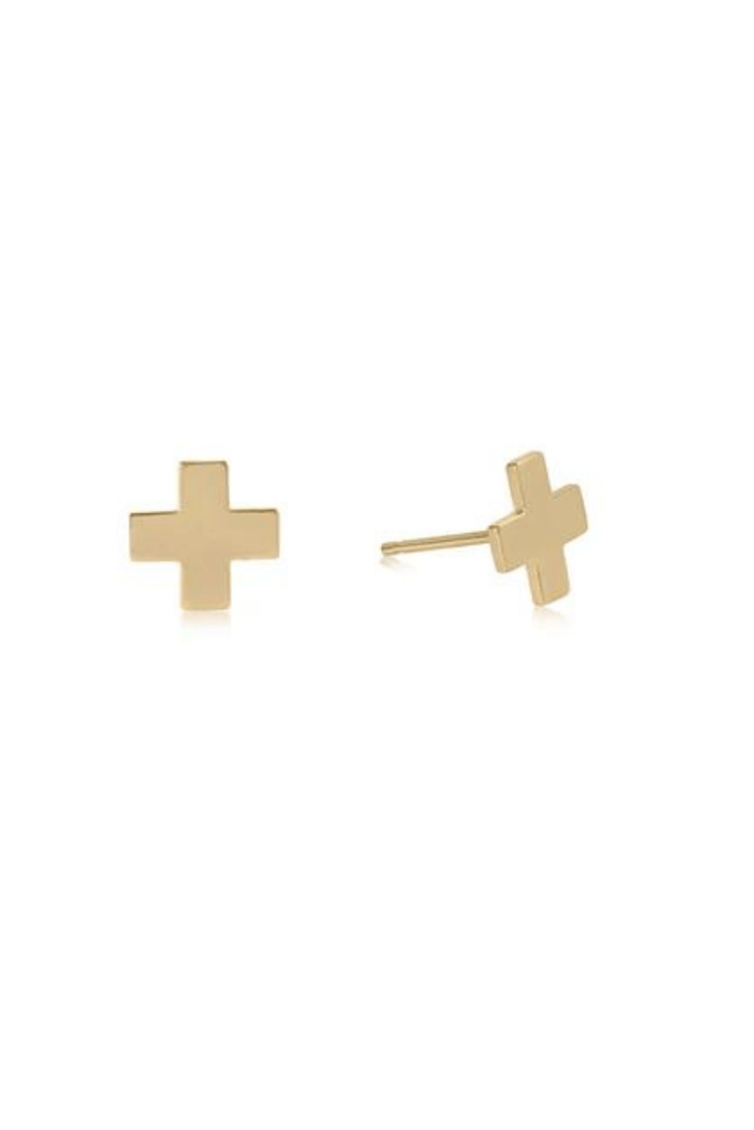 enewton Jewelry Enewton Signature Cross Gold Stud Earrings