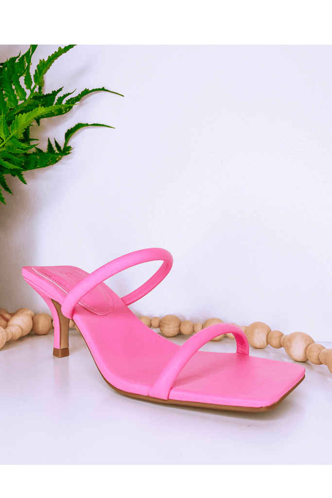 Fortune Dynamic, Inc. Shoe Miami Beach Double Strap Heel-- Pink
