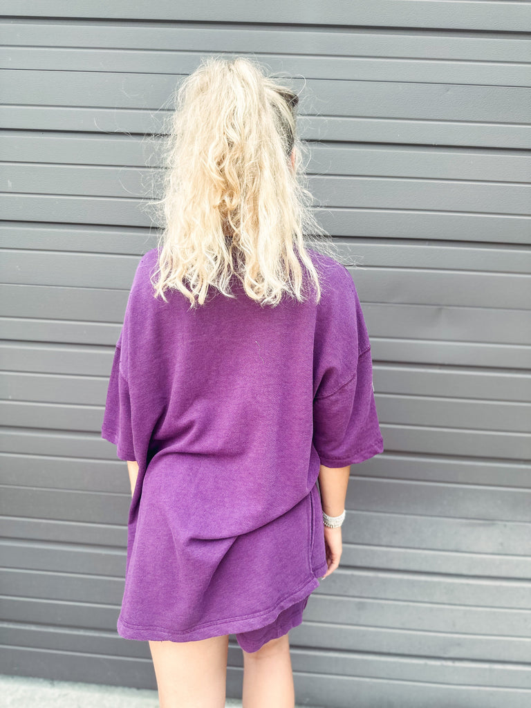 Free People Two-Piece Set Free People Back Me Up Two-Piece Set-- Deep Mulberry