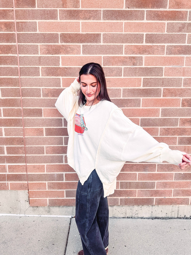 Free People Sweater Free People Camden- Sardine Combo