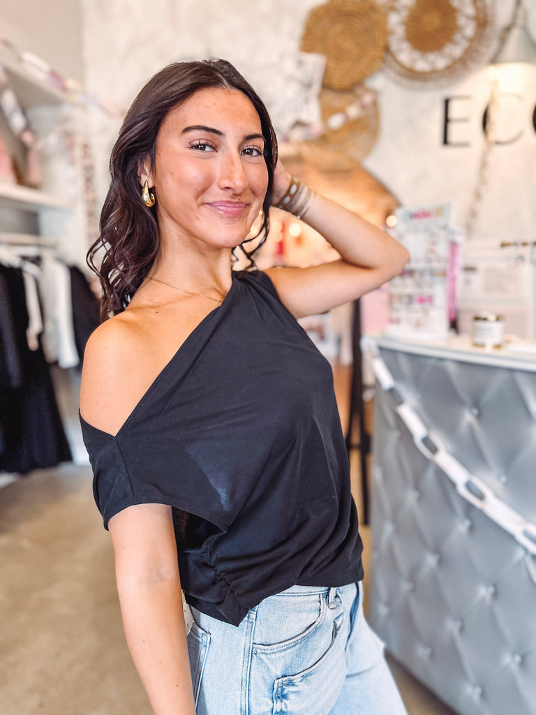 Free People Top Free People Cascadia Tunic- Black