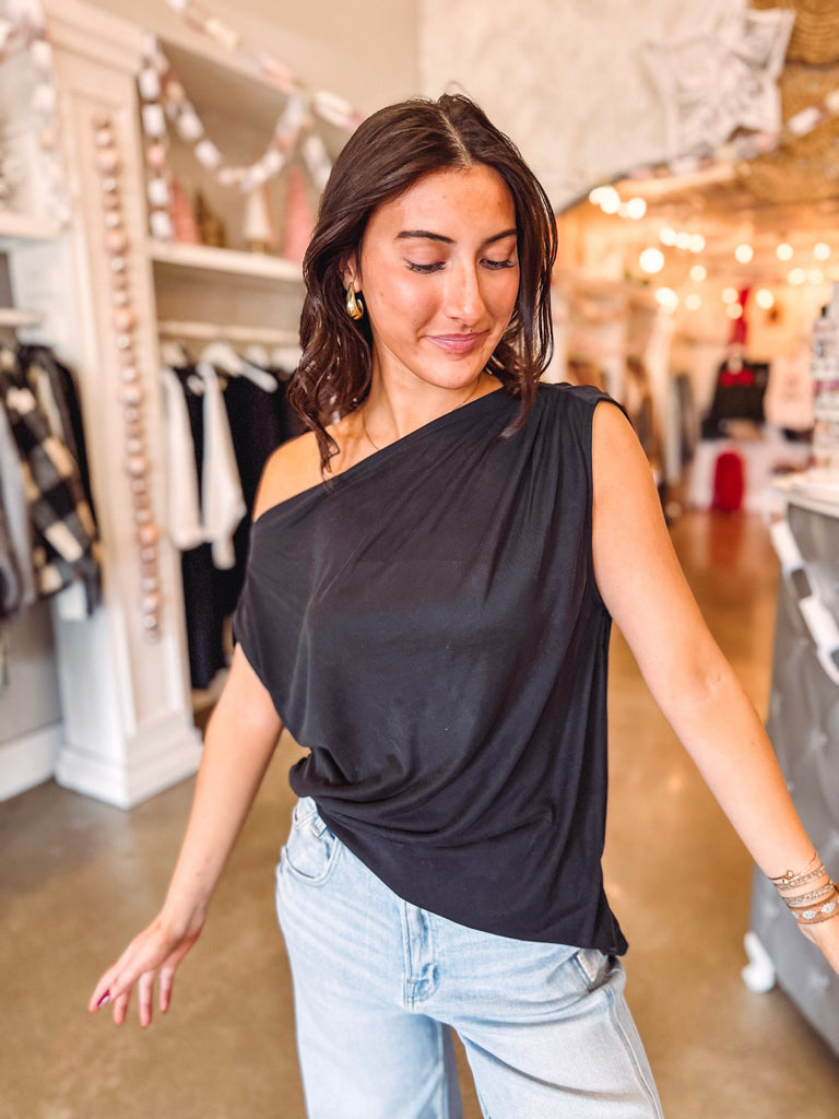 Free People Top Free People Cascadia Tunic- Black Black / X-Small