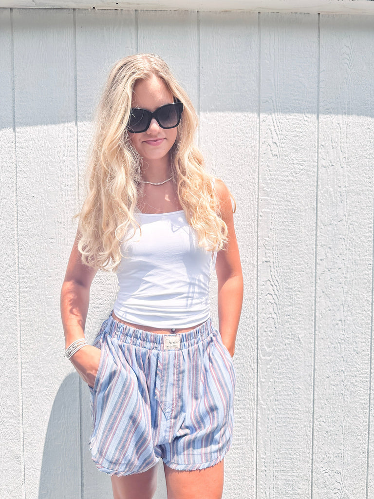 Free People Shorts Free People Day to Day Flannel Boxer Short