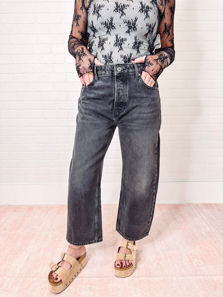 Free People Denim Free People Deep Trance Dropped Boyfriend Jeans