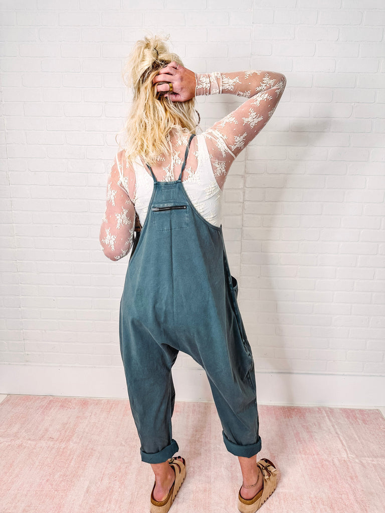 Free People Jumpsuit Free People Hot Shot Onesie-- Midnight Jade