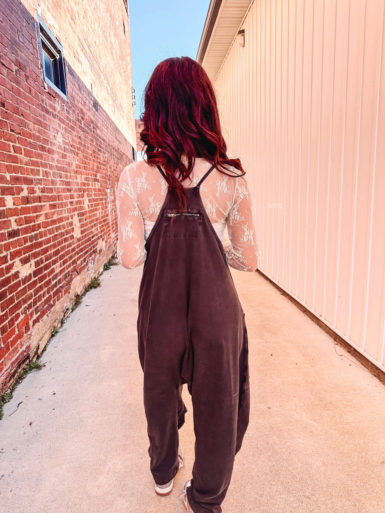 Free People Jumpsuit Free People Hot Shot Onesie-- Washed Black