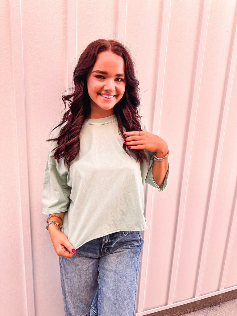 Free People Tops Free People Inspire Tee-- Pistachio