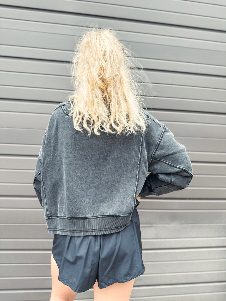 Free People Sweatshirt Free People Intercept Pullover-- Black