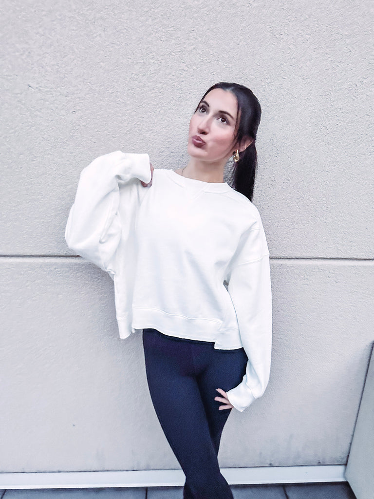 Free People Sweater Free People Intercept Pullover- White