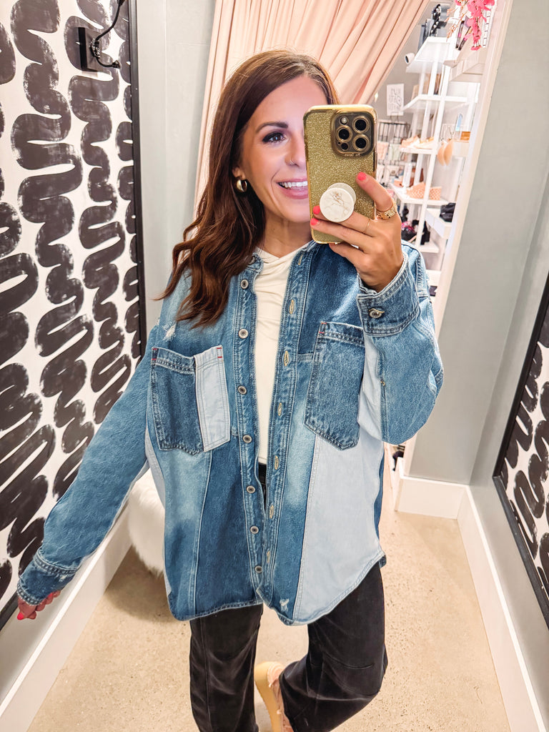 Free People Jacket Free People Mountain Roads Denim Shirt