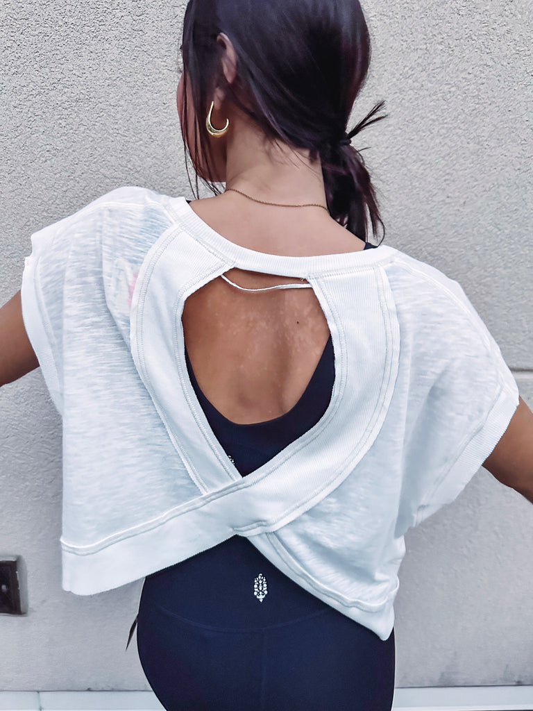 Free People Top Free People My Time Tee- White