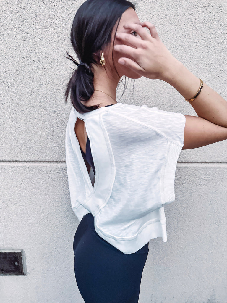 Free People Top Free People My Time Tee- White