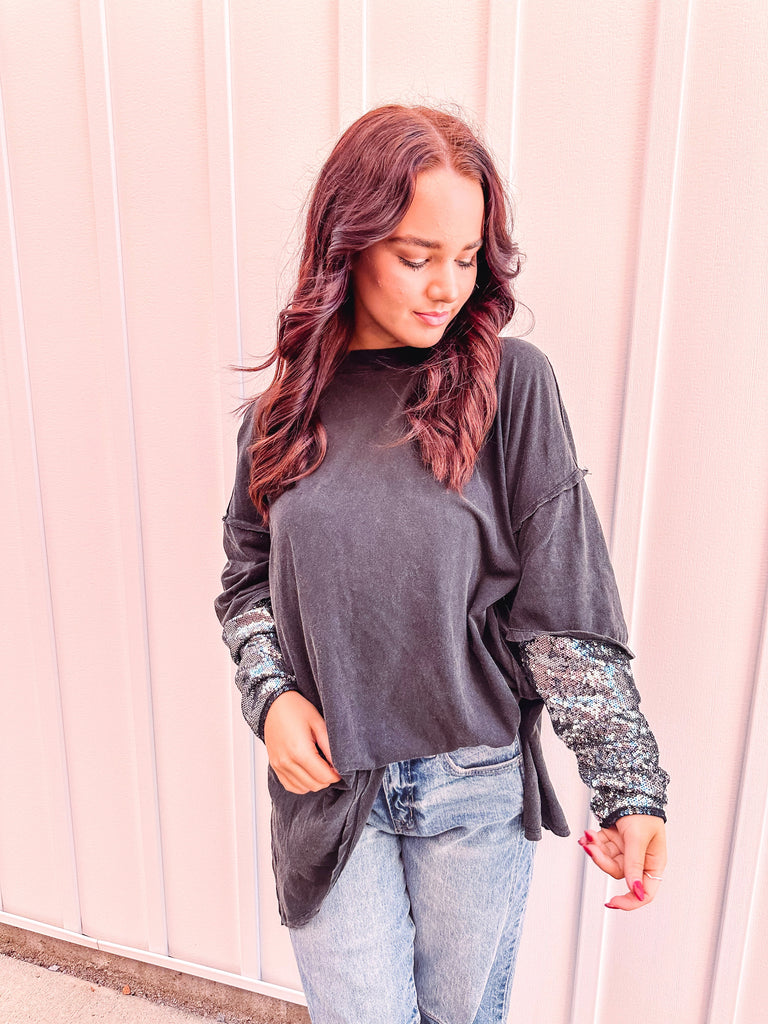 Free People Shirts & Tops Free People Nellie Sequin Twofer Top