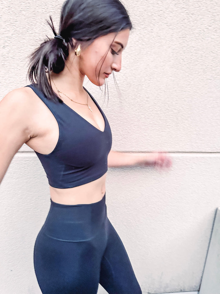 Free People Top Free People Never Better Crop-Black