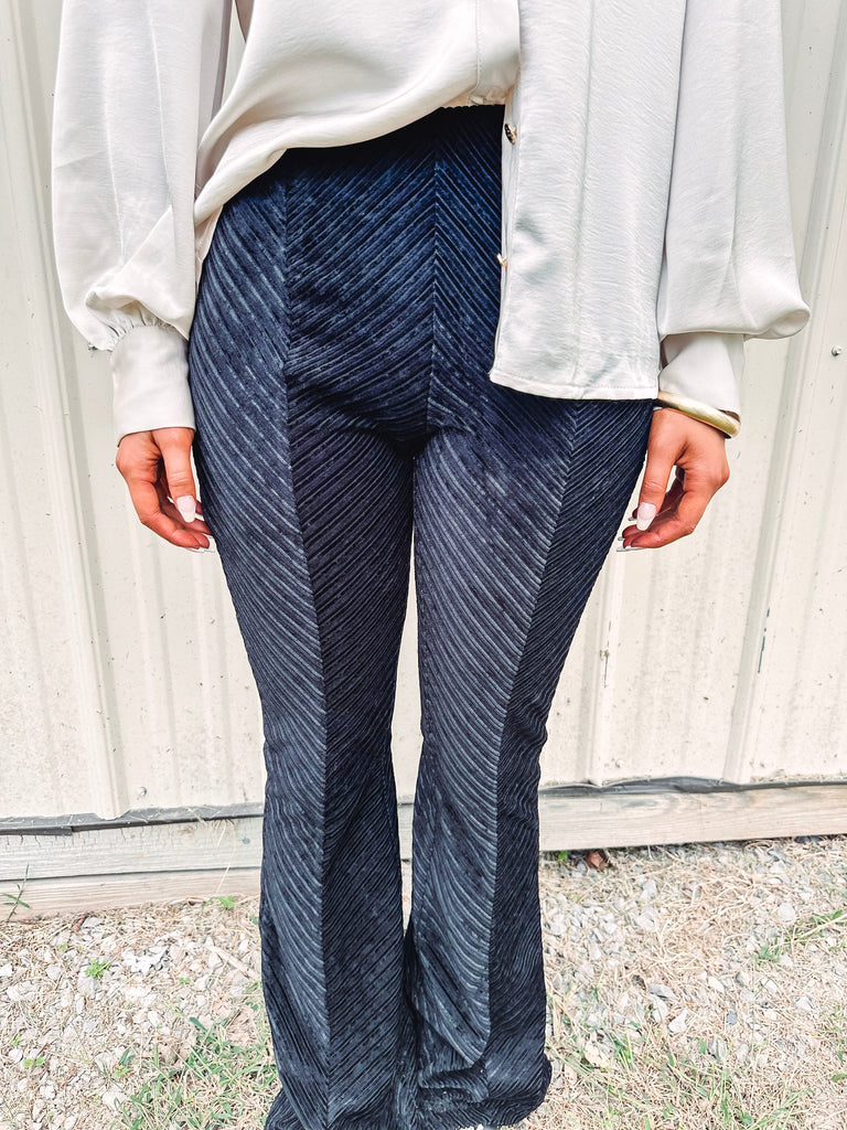 Free People Pants Free People Penny Pull On Velvet Pants--Black