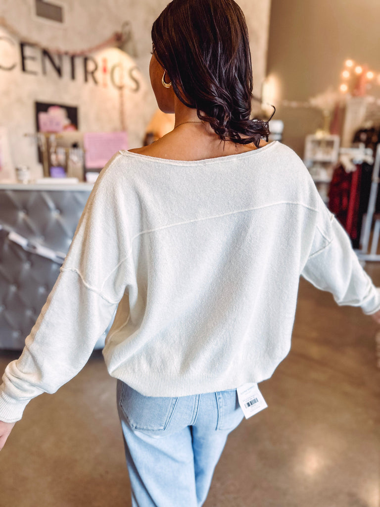 Free People Sweater Free People See Me Pullover -White Combo
