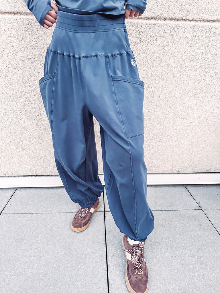 Free People Two-Piece Set Free People Up In The Air Set-Midnight Navy Navy / Small