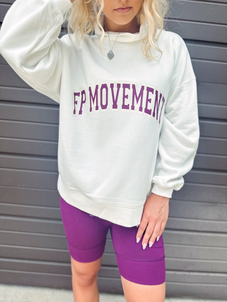 Free People Two-Piece Set Free People Victory Set-- White/Deep Mulberry