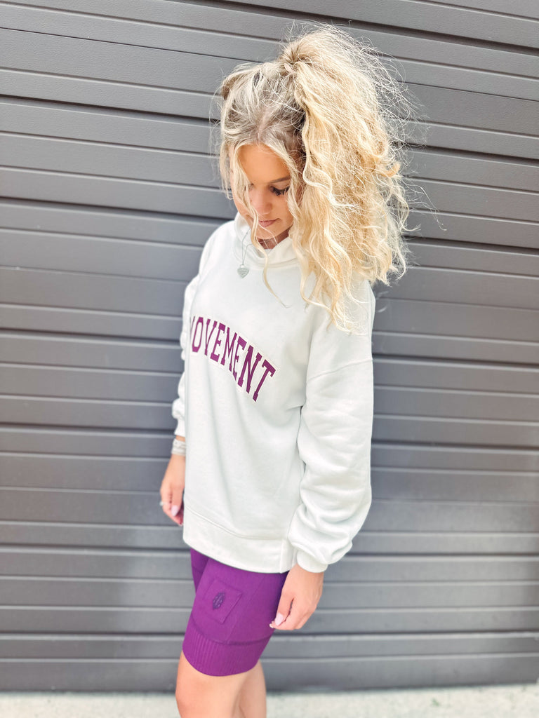 Free People Two-Piece Set Free People Victory Set-- White/Deep Mulberry