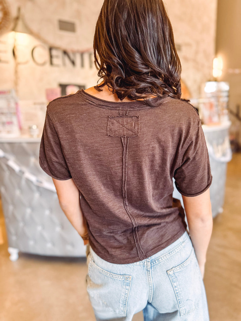 Free People Top Free People We The Free Take 2 Tee espresso / X-Small