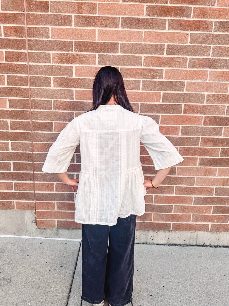 Free People Top Free People Willow Button Down- Ivory