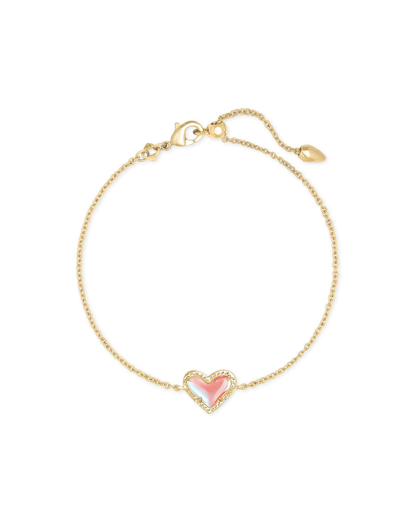 Kendra Scott Jewelry Kendra Scott Ari Heart Delicate Bracelet Gold Dichroic Glass