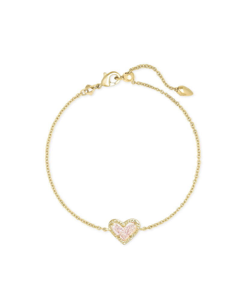 Kendra Scott Jewelry Kendra Scott Ari Heart Delicate Bracelet Gold Iridescent Drusy