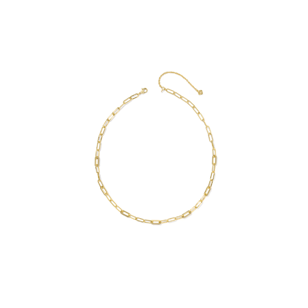 Kendra Scott Jewelry Kendra Scott Bella Chain Necklace --Gold White CZ Gold