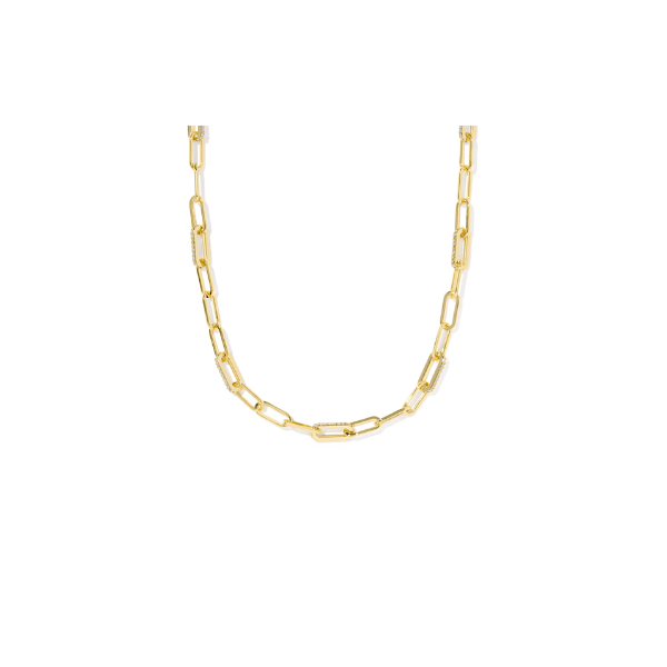 Kendra Scott Jewelry Kendra Scott Bella Chain Necklace --Gold White CZ Gold