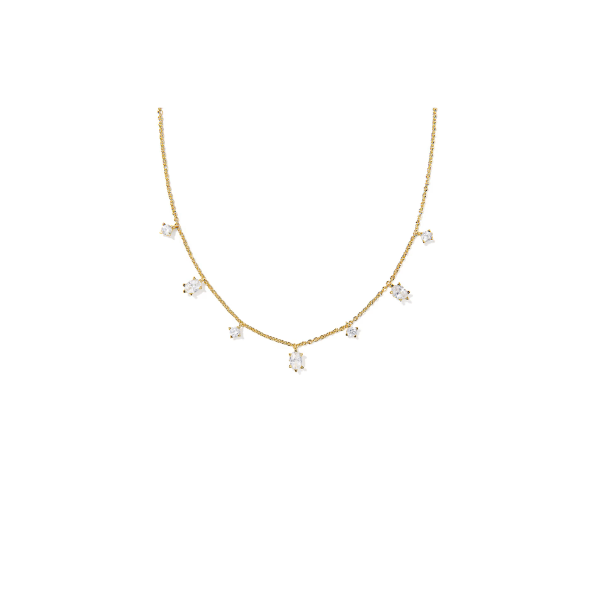 Kendra Scott Jewelry Kendra Scott Cailin Strand Gold Necklace-- White Cz Gold