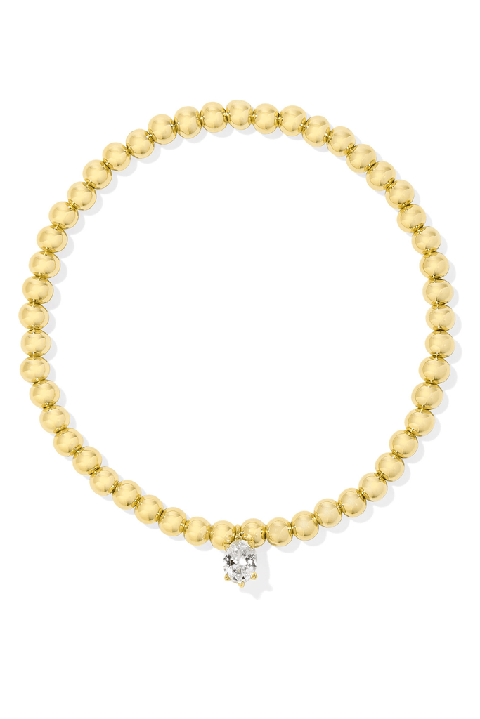 Kendra Scott Jewelry Kendra Scott Cailin Stretch Bracelet-- Gold White Crystal