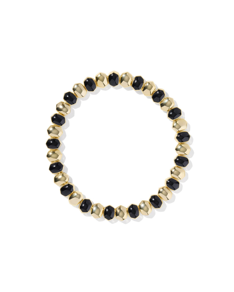 Kendra Scott Accessory Kendra Scott Daphne Enamel Gold Stretch Bracelet- Black Enamel Black