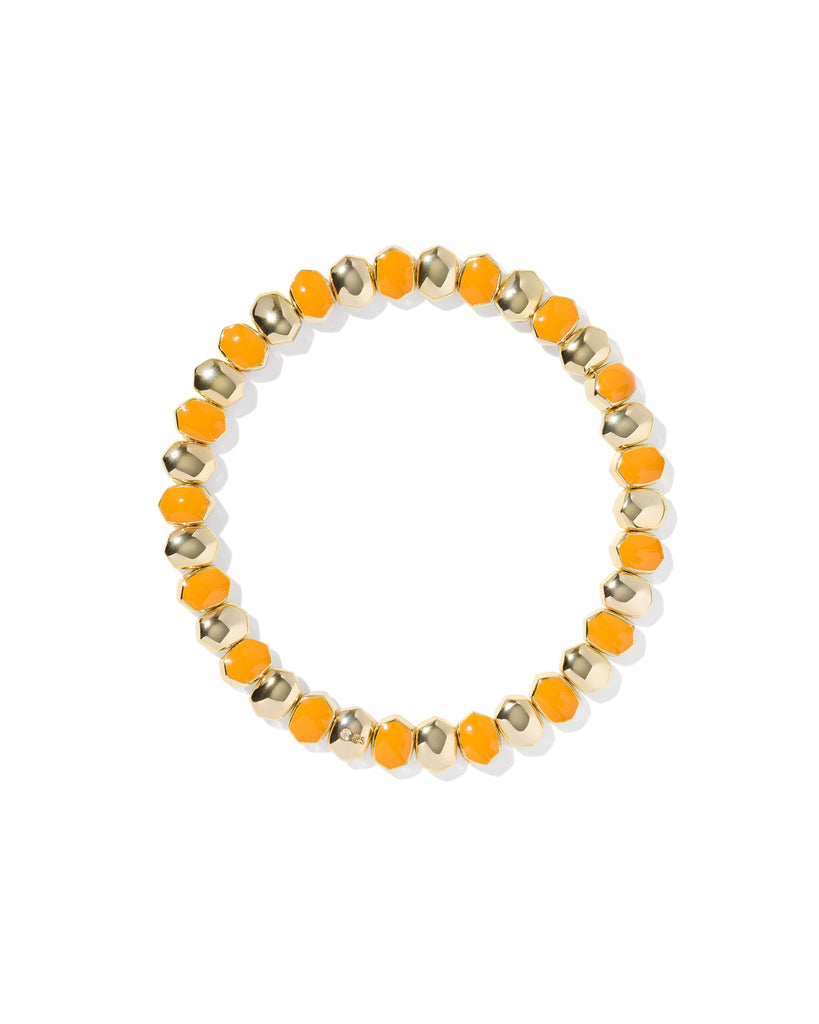 Kendra Scott Accessory Kendra Scott Daphne Enamel Stretch Bracelet- Gold Bright Orange Enamel Orange