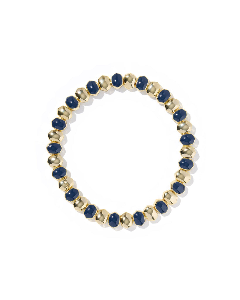 Kendra Scott Accessory Kendra Scott Daphne Enamel Stretch Bracelet- Gold Navy Enamel Navy