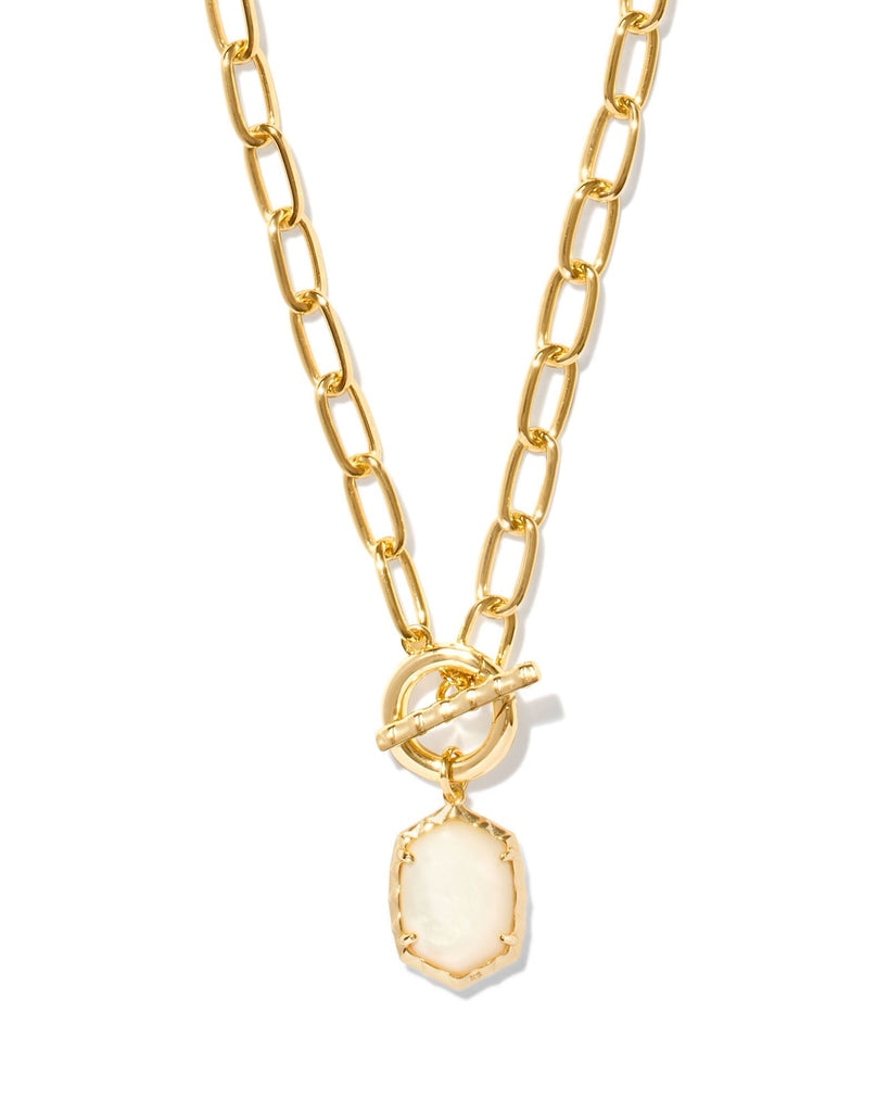 Kendra Scott Jewelry Kendra Scott Daphne Link Chain Necklace-- Gold Ivory Mother of Pearl