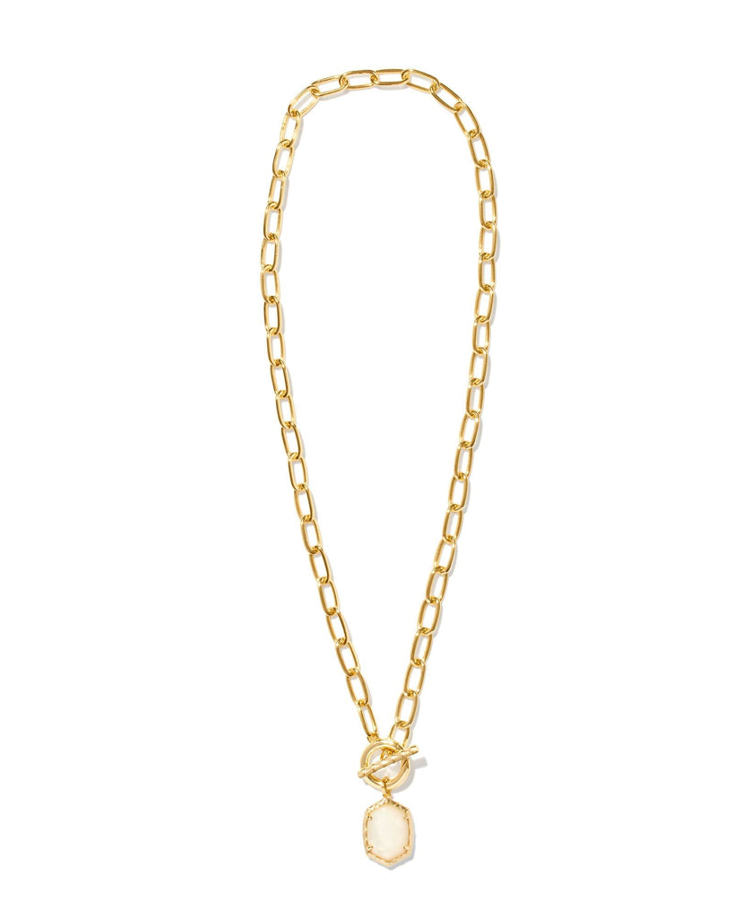 Kendra Scott Jewelry Kendra Scott Daphne Link Chain Necklace-- Gold Ivory Mother of Pearl