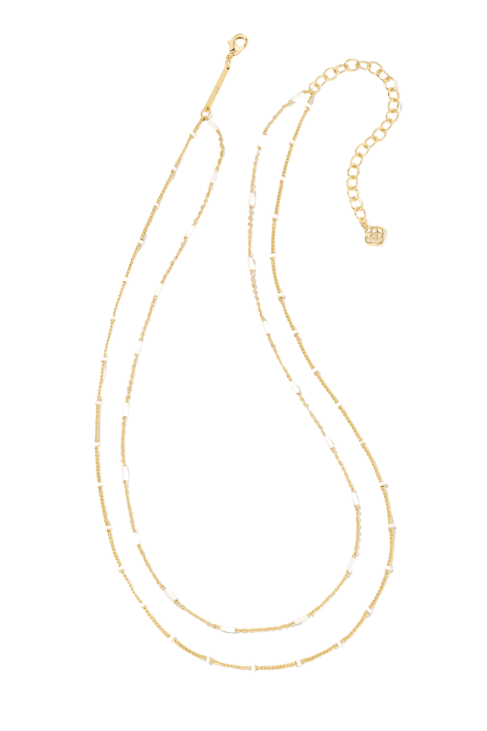 Kendra Scott Jewelry Kendra Scott Dottie Multi Strand Necklace-- Gold White