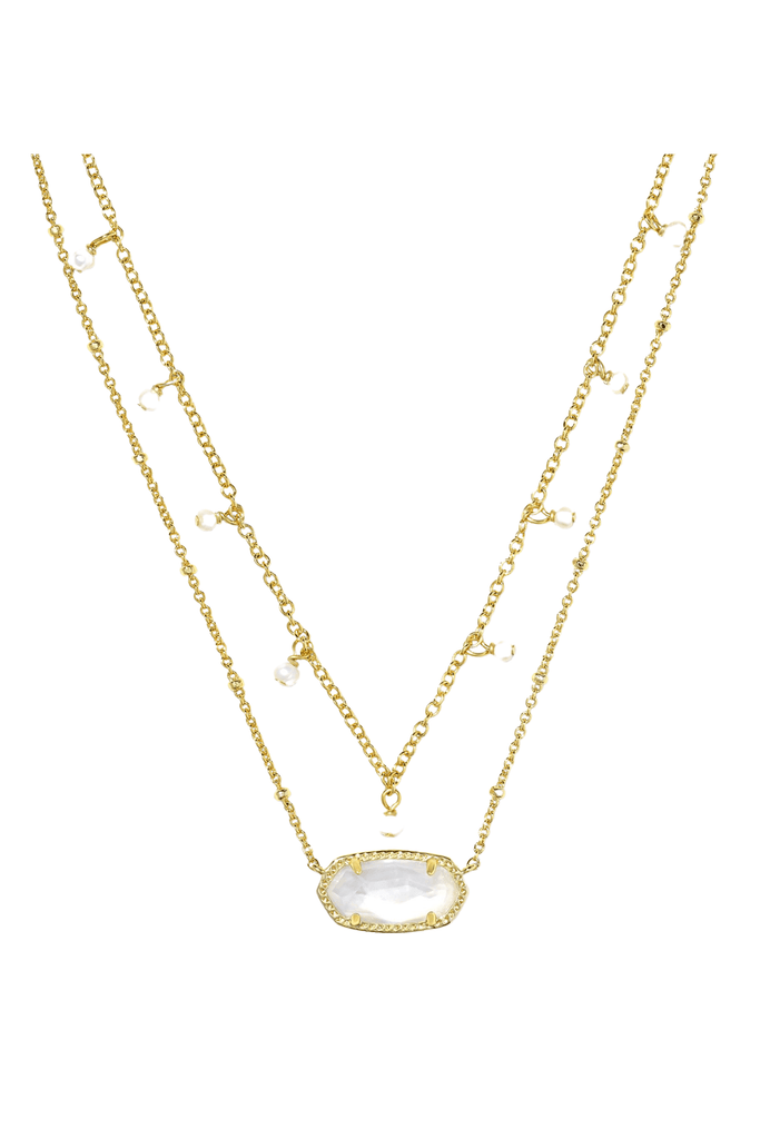 Kendra Scott Jewelry Kendra Scott Elisa Pearl Multi Strand Necklace-- Ivory Mother of Pearl Gold Ivory Mother of Pearl