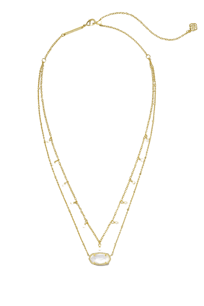 Kendra Scott Jewelry Kendra Scott Elisa Pearl Multi Strand Necklace-- Ivory Mother of Pearl Gold Ivory Mother of Pearl