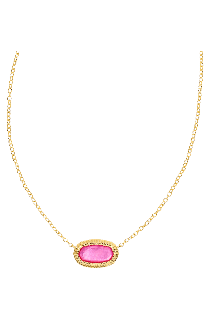 Kendra Scott Jewelry Kendra Scott Elisa Ridge Frame Short Pendant Necklace Gold Azalea Illusion