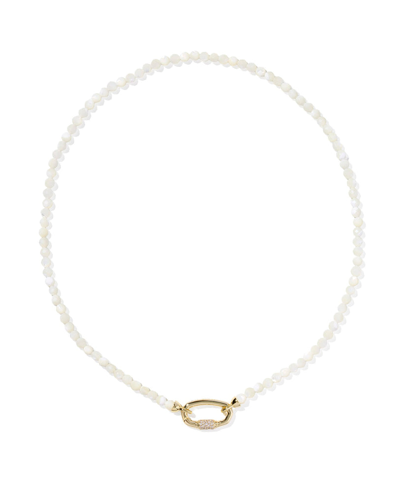 Kendra Scott Accessory Kendra Scott Emery Gold Beaded Strand Necklace- Gold Ivory Mother of Pearl Pearl