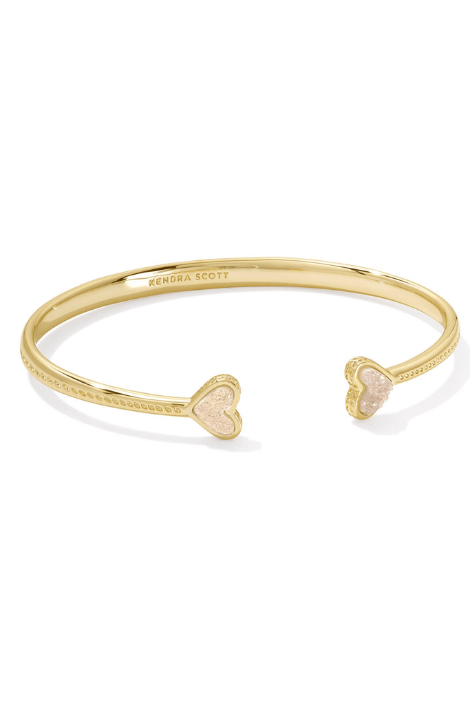 Kendra Scott Jewelry Kendra Scott Framed Ari Heart Cuff Bracelet Gold Iridescent Drusy